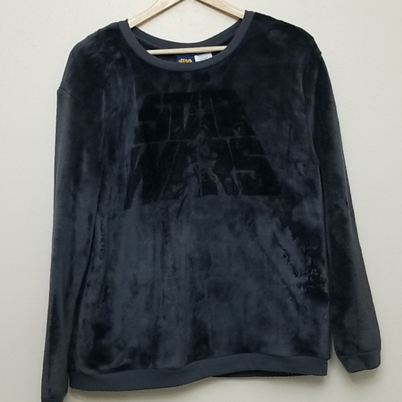 Star Wars Sweaters - Star Wars Soft Fuzzy Black Sweatshirt XL